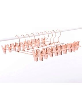 Rose Gold Metal Hanger with Clips